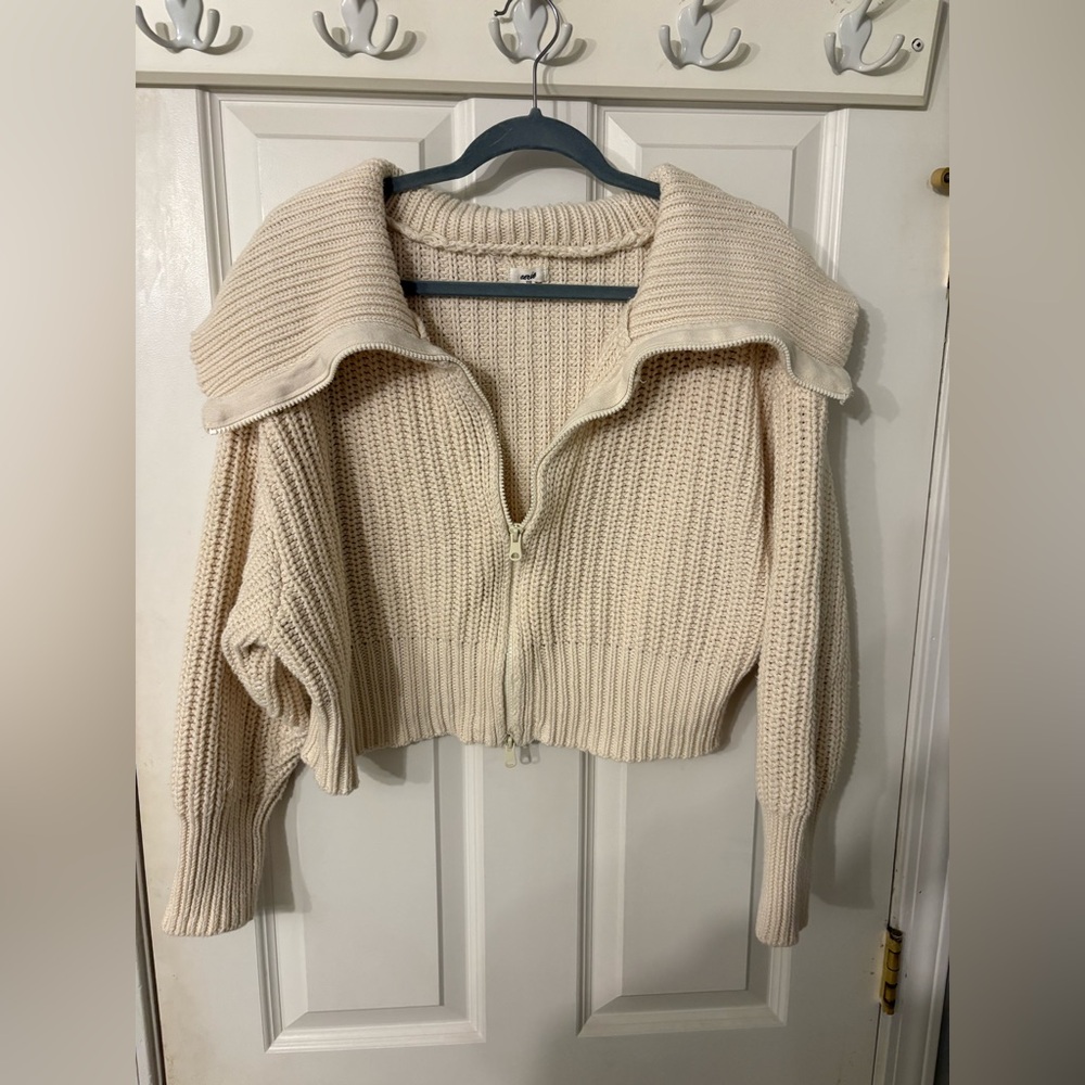 Aerie double zip cardigan